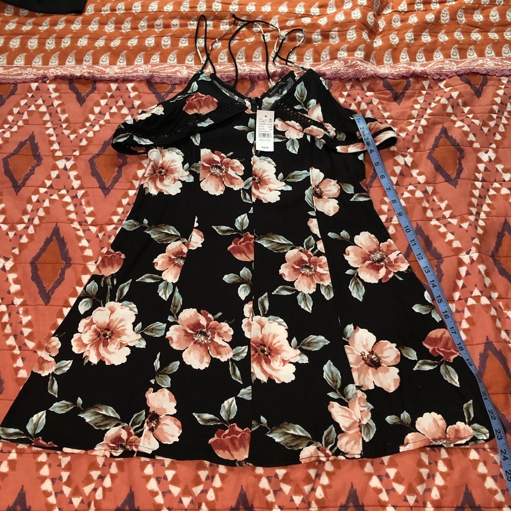 NWT Black Floral Pacsun Kendall and Kylie Sundress